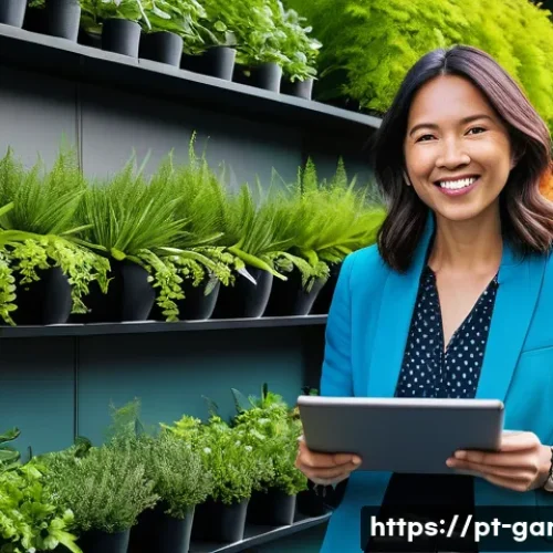 Home 18 원예 자격증 연계 가능 학과 및 전공 - **A modern urban landscape architect presenting a sustainable vertical garden design on a skyscraper...